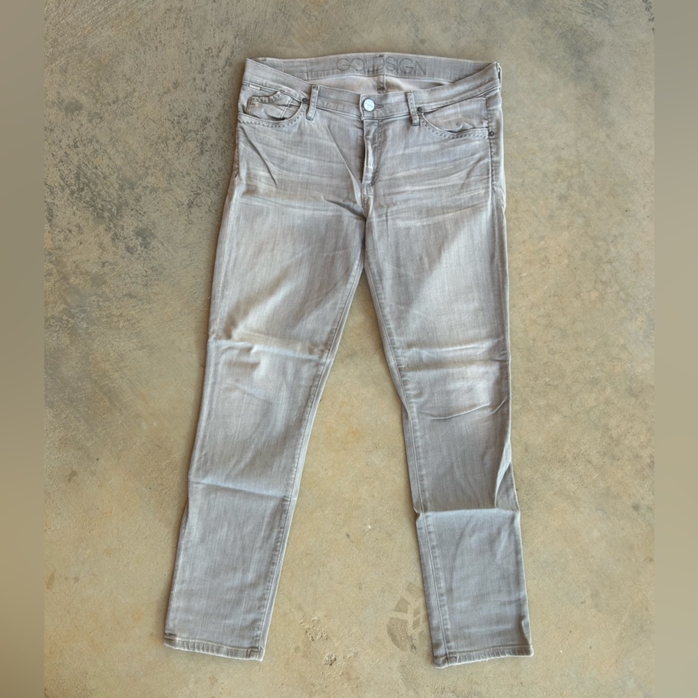 Goldsign Straight Leg Gray Jeans in size 31